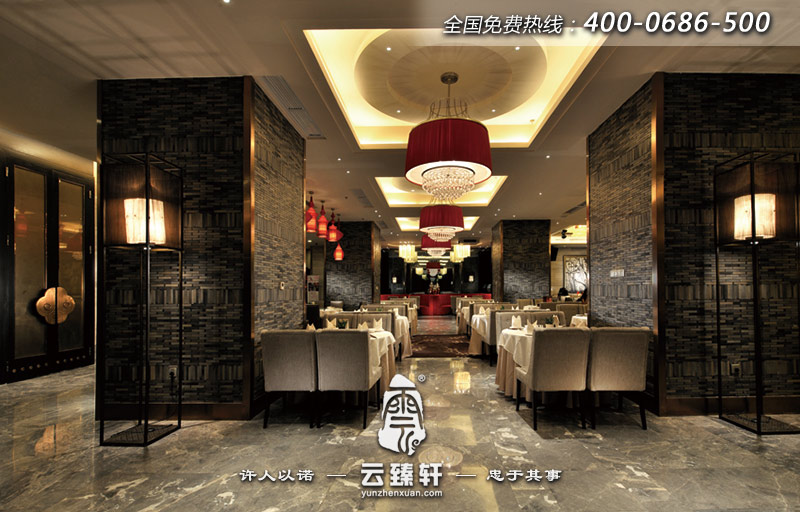 中式餐廳大廳設(shè)計圖片